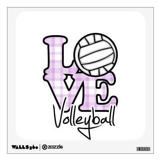 Love Volleyball Wall Decal (Front)