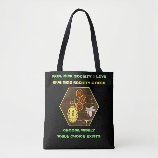 Love vs Need (black) Tote Bag (Front)