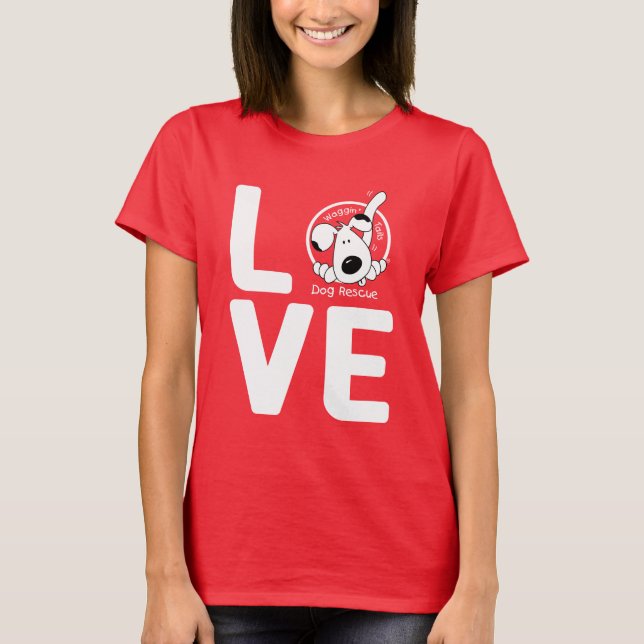 LOVE Waggin' Tails - women's dark T-Shirt (Front)