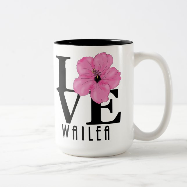 LOVE Wailea Pink  15oz Two-Tone Coffee Mug (Right)