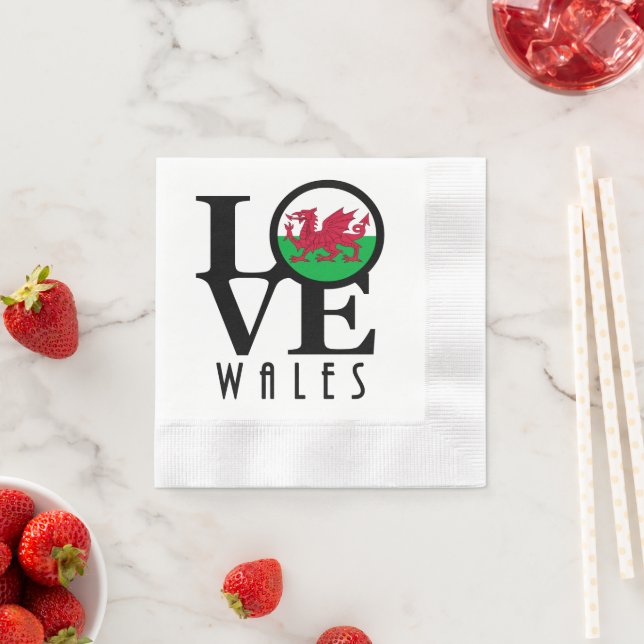 LOVE Wales  Napkins (Insitu)