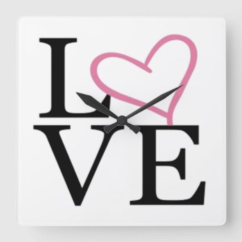 Love Wall Clock by ImGEEE at Zazzle