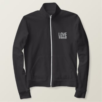 Love Warrior Embroidered Hoodie Embroidered Jacket by glennon at Zazzle