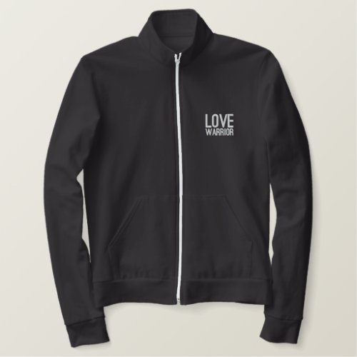 Love Warrior Embroidered Hoodie Embroidered Jacket