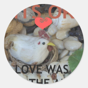Love was in the Air Classic Round Sticker