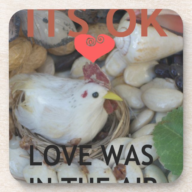 Love was in the Air Drink Coaster (Front)