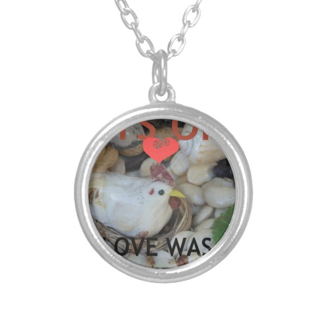 Love was in the Air Silver Plated Necklace (Front)