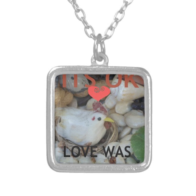 Love was in the Air Silver Plated Necklace (Front)