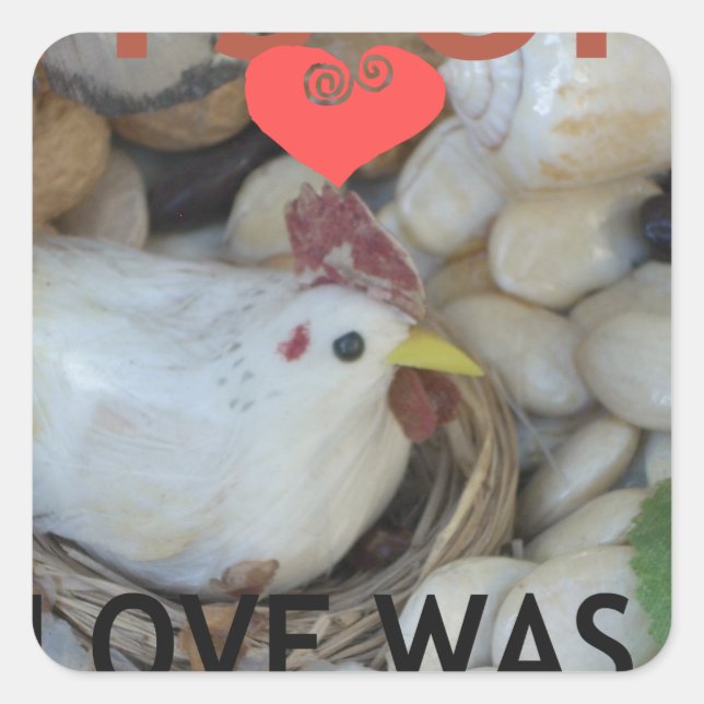Love was in the Air Square Sticker (Front)