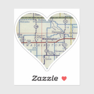 Love Washington Kansas Sticker