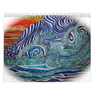 Love Wave Art Calenar Calendar