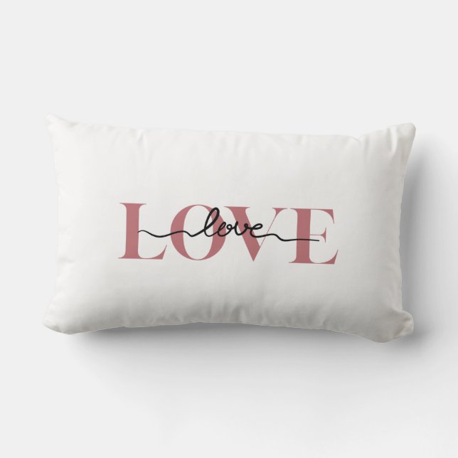 LOVE Wedding Accent Pillow (Back)