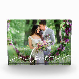 Love Wedding Bride and Groom Photo Block