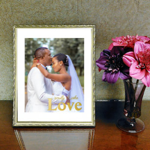Love Wedding Custom Photo and Text Foil Prints
