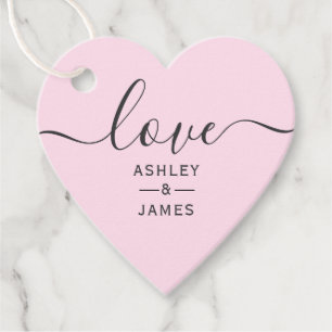 Love Wedding Favor Tag, Heart Wedding Gift Tag