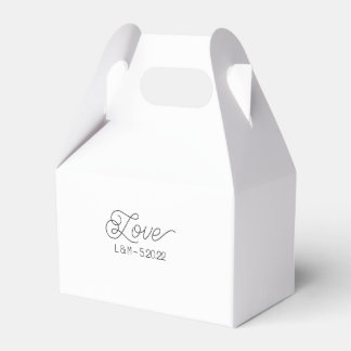 "Love" Wedding Gift Box for Dessert Bar, White