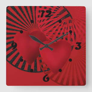 Love ,Wedding Square Wall Clock