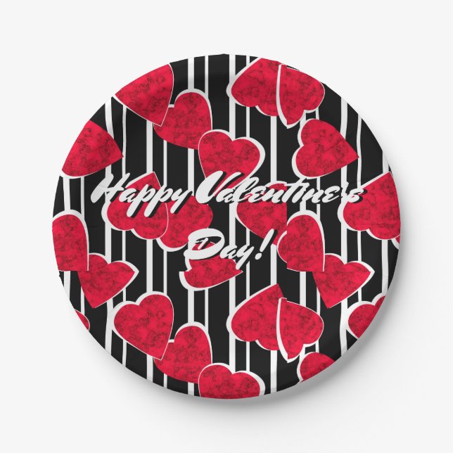 Love, wedding, Valentine's day Paper Plates (Front)