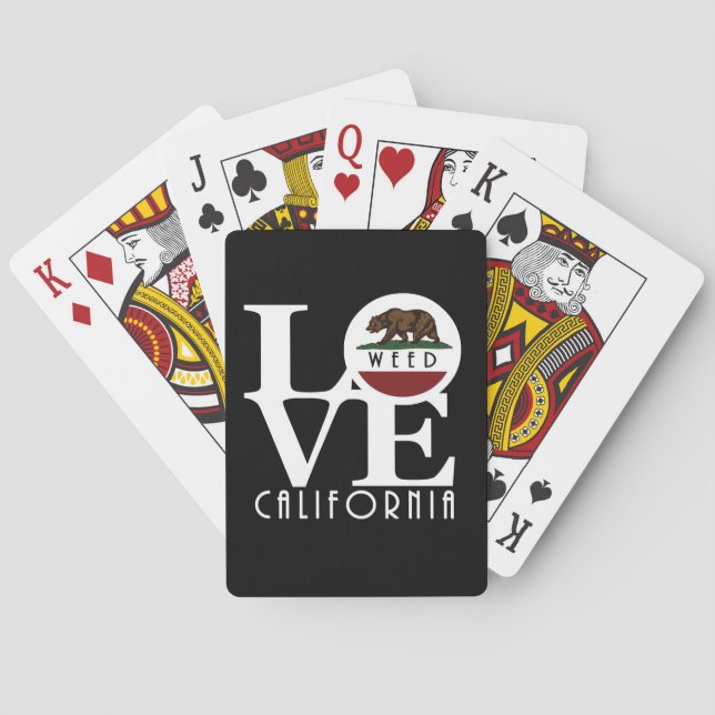 LOVE Weed California Poker Cards (Back)