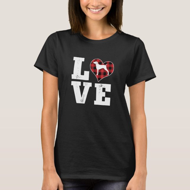 Love Weimaraner Dog Lover Gifts Buffalo Plaid Vale T-Shirt (Front)