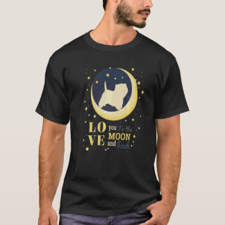 Love West Highland White Terrier Dog To The Moon   T-Shirt