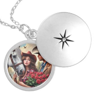 Love Western Cowgirl Keepsake Necklace