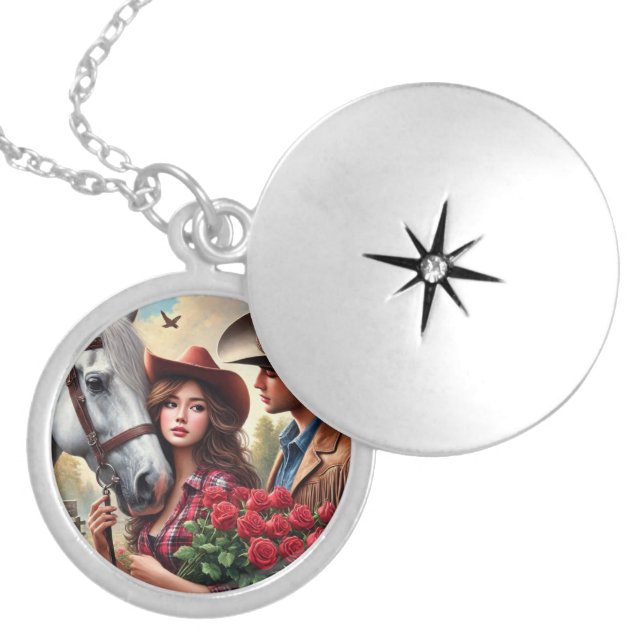 Love Western Cowgirl Keepsake Necklace (Front)