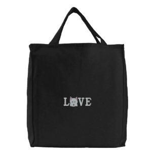 Love Westie Love Embroidered Bag