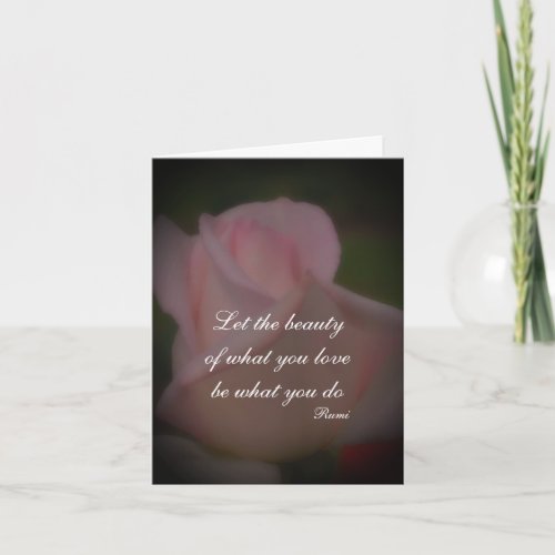 Love What You Do Inspirational Note Card