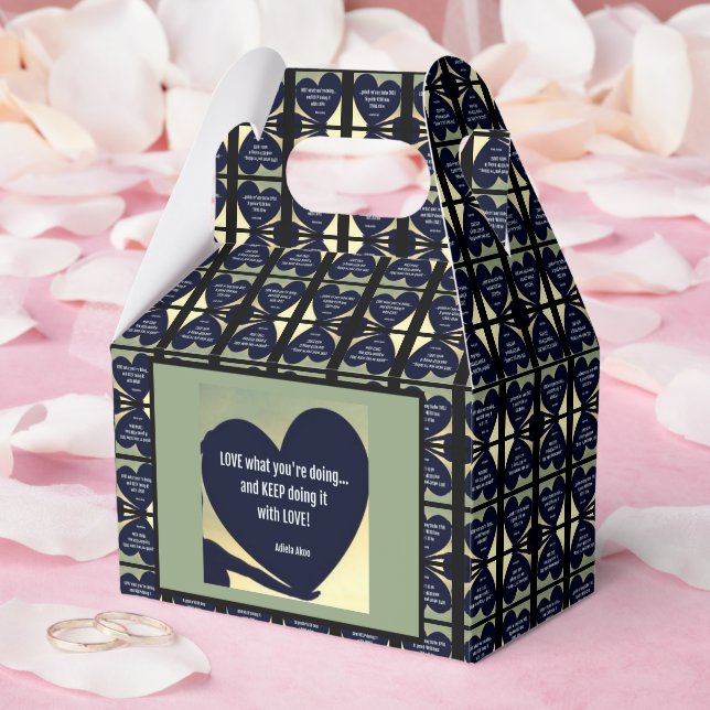 LOVE What You're Doing Favor Boxes by Adiela Akoo (Wedding)