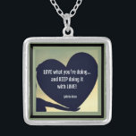 LOVE What You're Doing Quote Necklace -Adiela Akoo<br><div class="desc">'LOVE what you're doing... and KEEP doing it with LOVE!' - Adiela Akoo. Start your day with this gentle self-care reminder or whenever you pause for a moment with your favorite cuppa to refocus on LOVE. Makes a caring and thoughtful gift for a loved one too. Look out for all...</div>