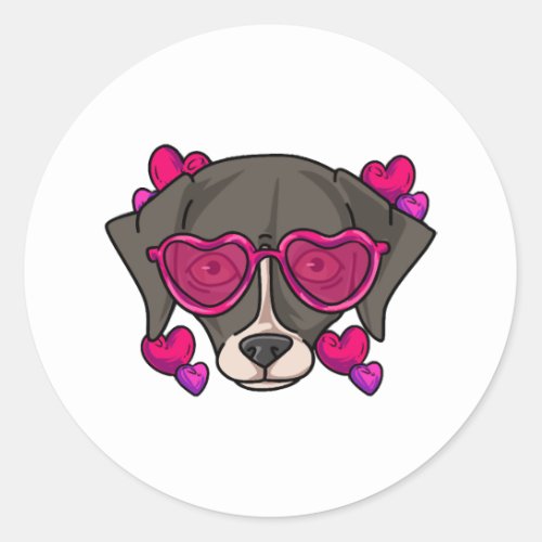 Love Whippet Classic Round Sticker