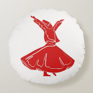Love Whirling into Rhythm Collection DII-R&W Round Pillow