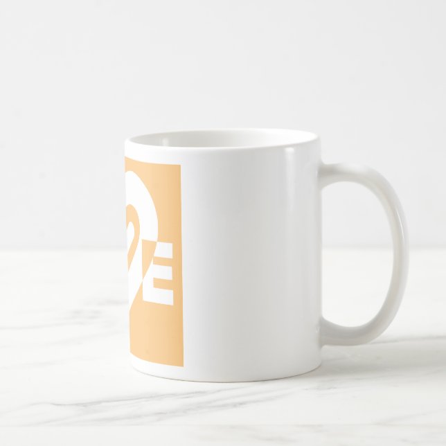 Love White and Orange Coffee Mug (Right)