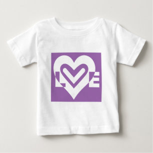 Love White and Purple Baby T-Shirt