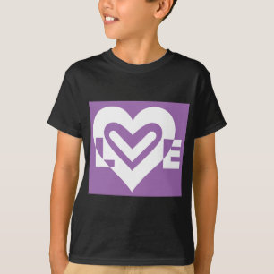 Love White and Purple T-Shirt