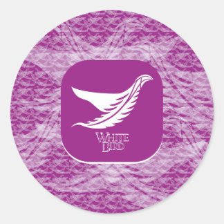 LOVE WHITE BIRD BY MASANSER CLASSIC ROUND STICKER