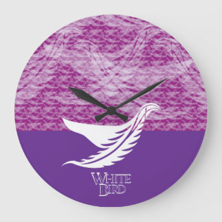 LOVE WHITE BIRD BY MASANSER LARGE CLOCK