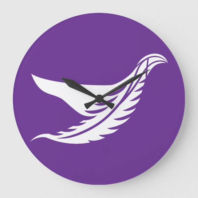 LOVE WHITE BIRD BY MASANSER LARGE CLOCK (Front)