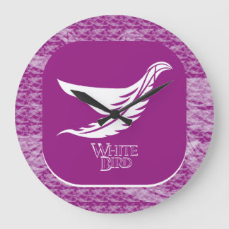 LOVE WHITE BIRD BY MASANSER LARGE CLOCK