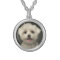 Love White Maltese Puppy Dog Pendant Necklace