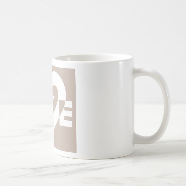 Love White on Gray Coffee Mug (Right)