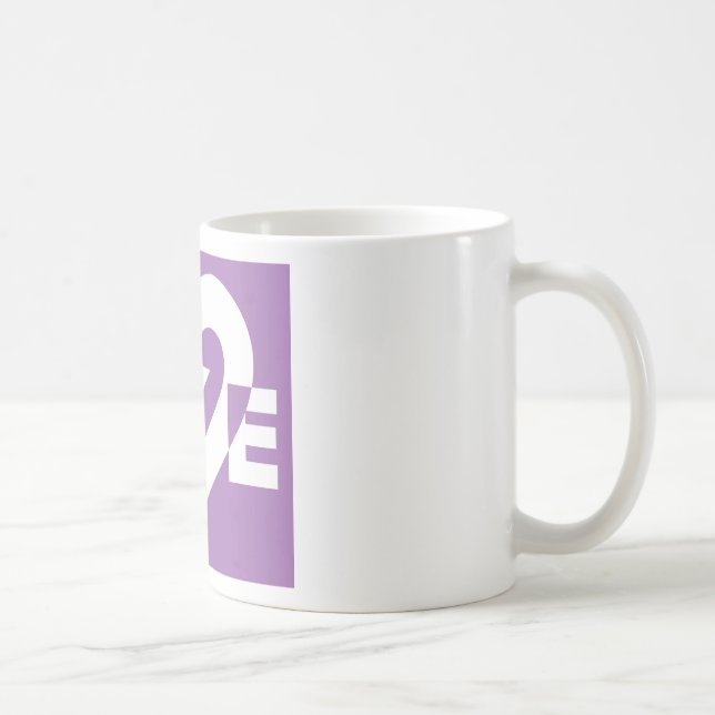 Love White on Purple Coffee Mug (Right)