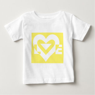 Love White on Yellow Baby T-Shirt