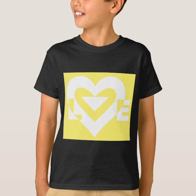 Love White on Yellow T-Shirt (Front)