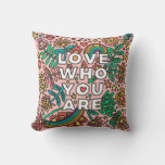 Love Who You Are Pride Doodle Throw Pillow at Zazzle