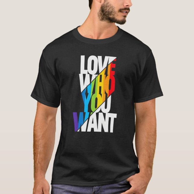 Love Who You Want Proud Mom Lgbt Gay Pride Messy B T-Shirt (Front)