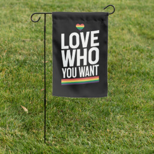 Love Who You Want Rainbow Gay Pride Flag LGBTQ