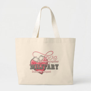 Love will keep us together large tote bag