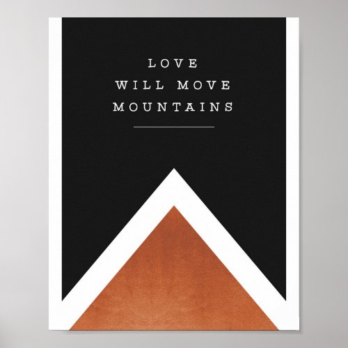 love will move mountains copper print